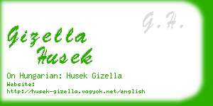 gizella husek business card